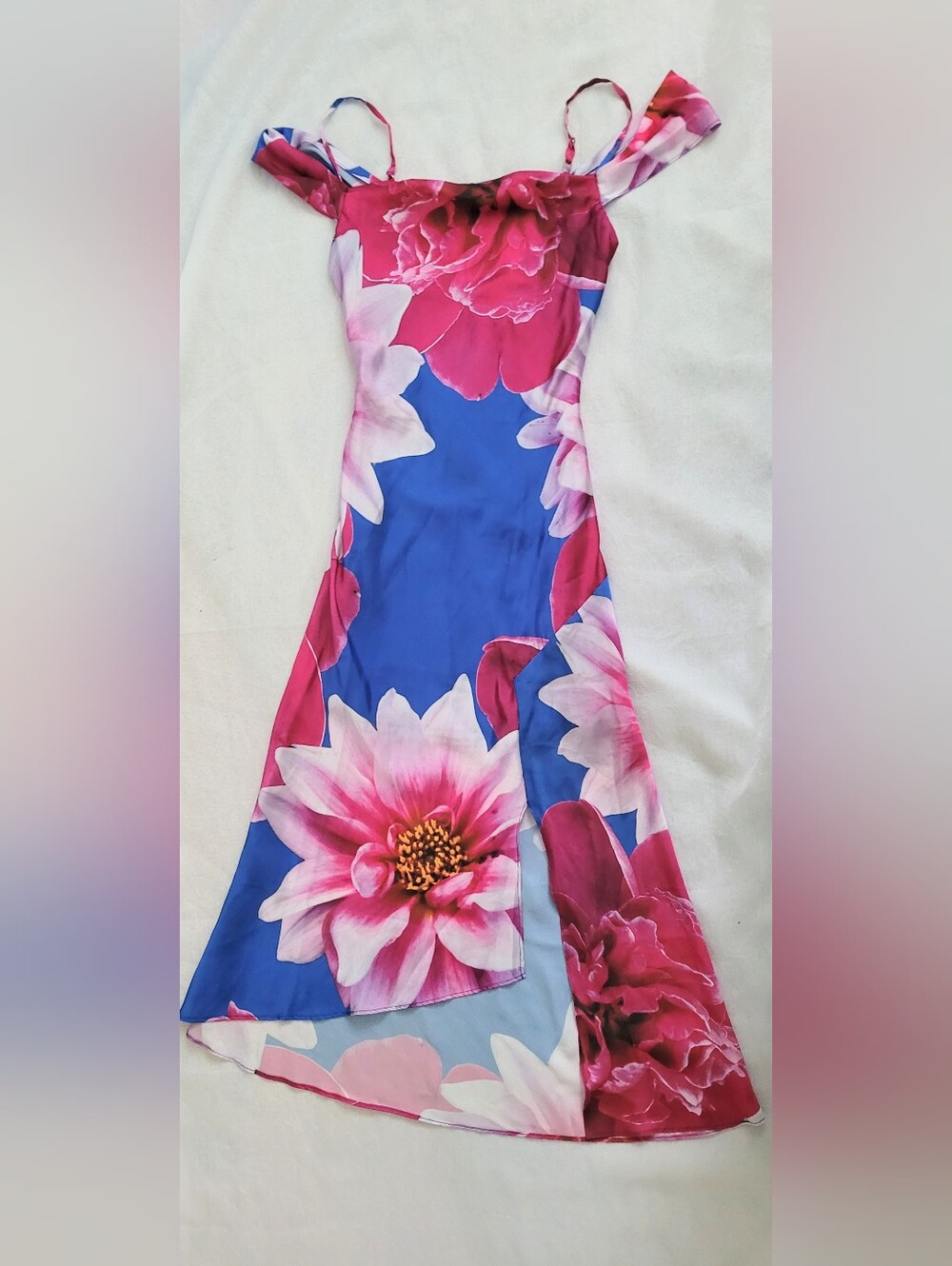 NWOT! Fall Garden Party The General Good Floral Solange Satin Maxi Dress Small
